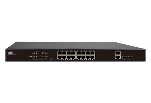Uniview NSW2010-16T2GC-POE-IN 16-Port Fast Ethernet Unmanaged PoE Switch