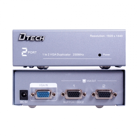 DTECH DT-7252 1-to-2 250MHz VGA Splitter