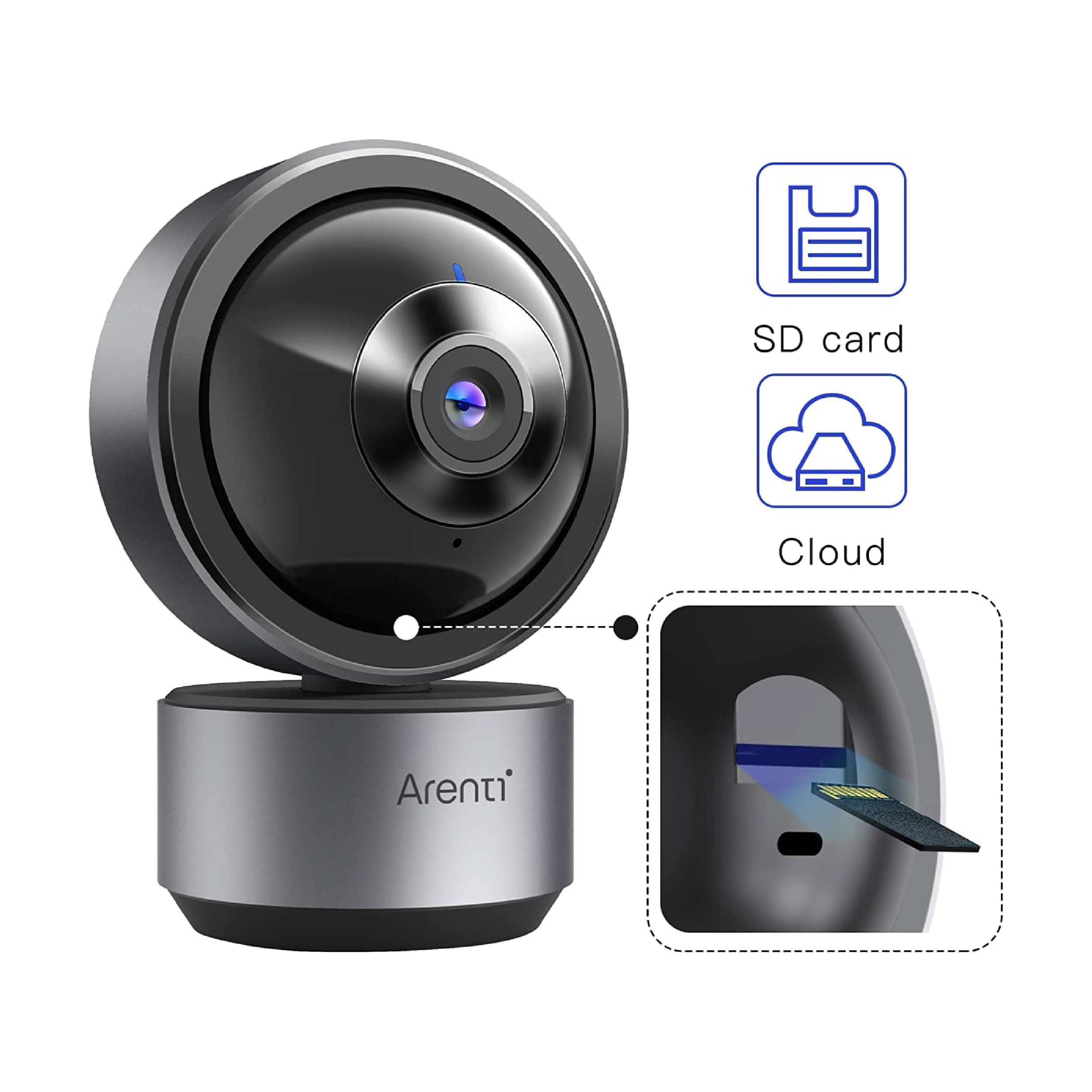 Arenti DOME1 2K Indoor Pan-Tilt 2.4GHz & 5GHz Dual-Band WiFi Camera