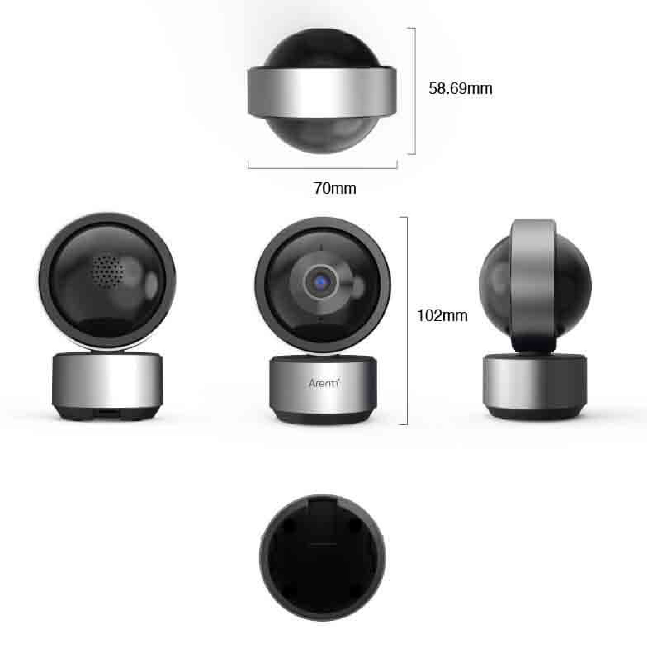 Arenti DOME1 2K Indoor Pan-Tilt 2.4GHz & 5GHz Dual-Band WiFi Camera