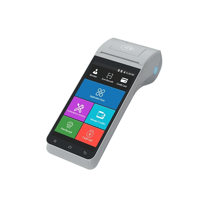 ZKTeco ZKH300 All-in-One Smart Android Handheld POS With a built-in thermal printer and camera