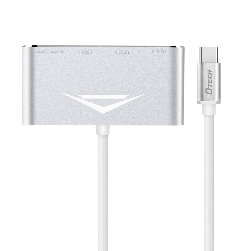 DTECH DT-T0016A USB-C to PD + 3-Port USB 3.0 Hub 