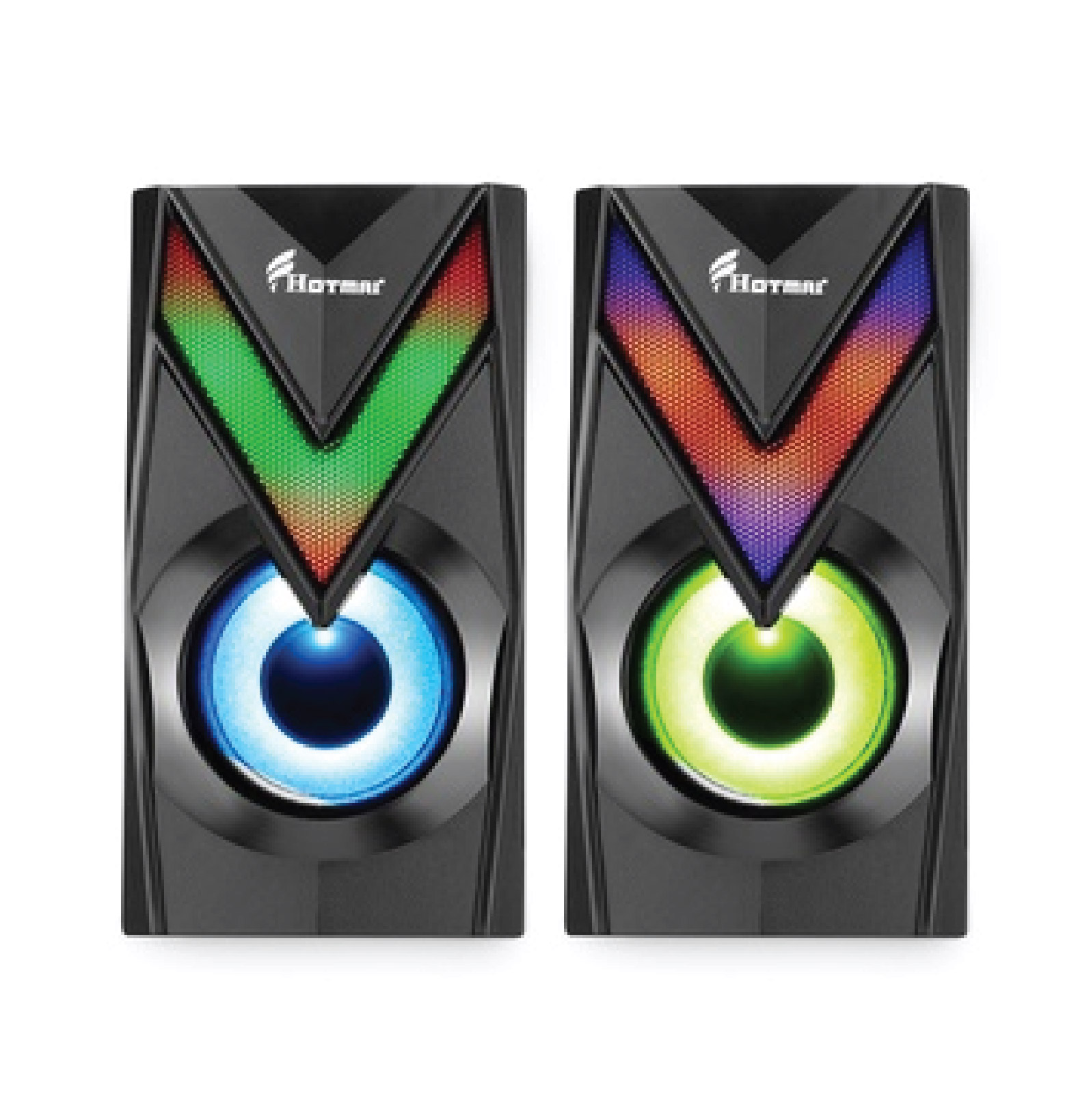 HOTMAI HT-122LED RGB Light Portable USB Powered Desktop Speaker