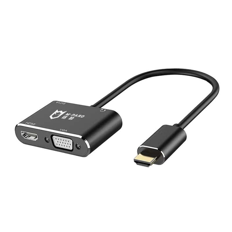 M-PARD MD109 HDMI Male to HDMI Female + VGA with Audio + Power Suppy Adapter 