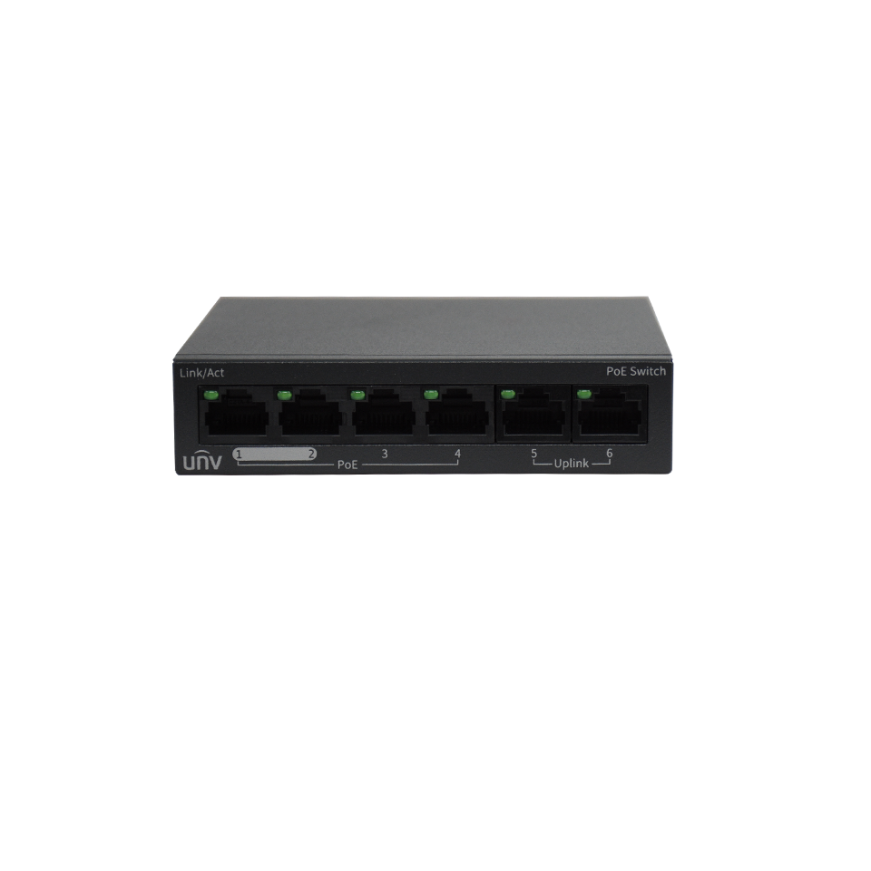 Uniview NSW2020-6T-POE-IN 4-Port Fast Ethernet Unmanaged PoE Switch