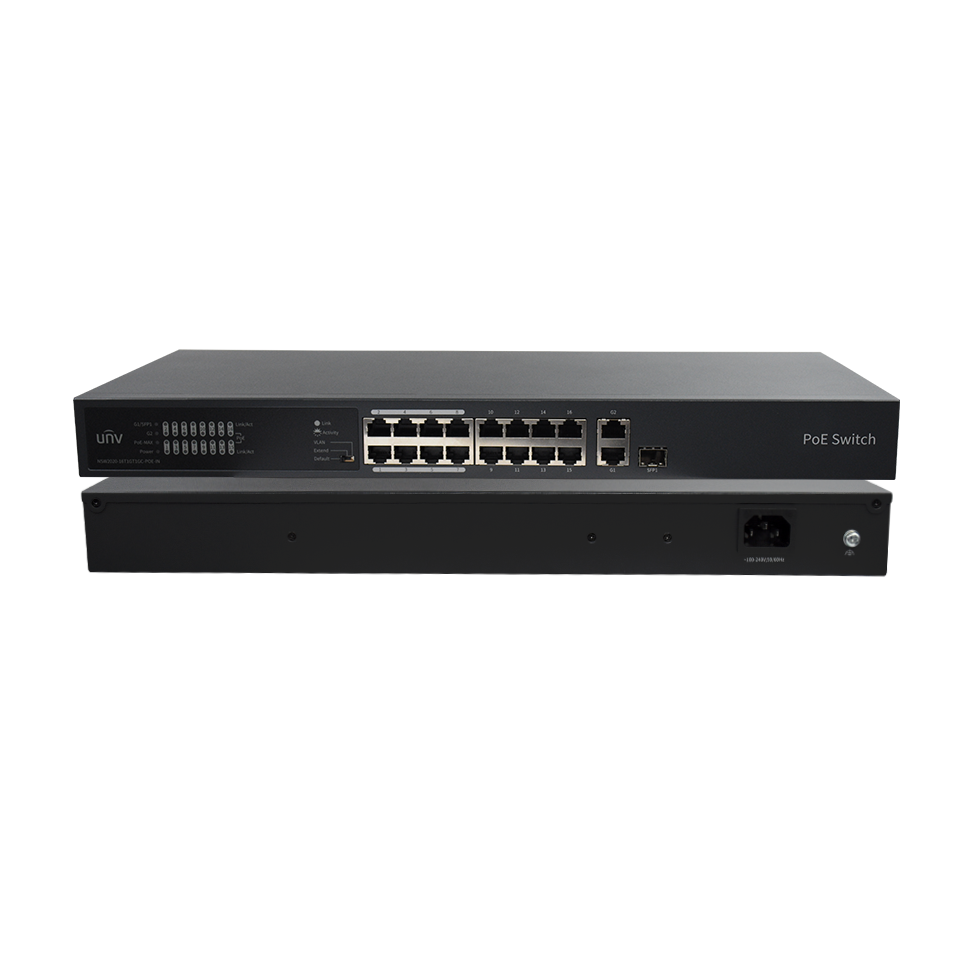 Uniview NSW2020-16T1GT1GC-POE-IN 16-Port Fast Ethernet Unmanaged PoE Switch