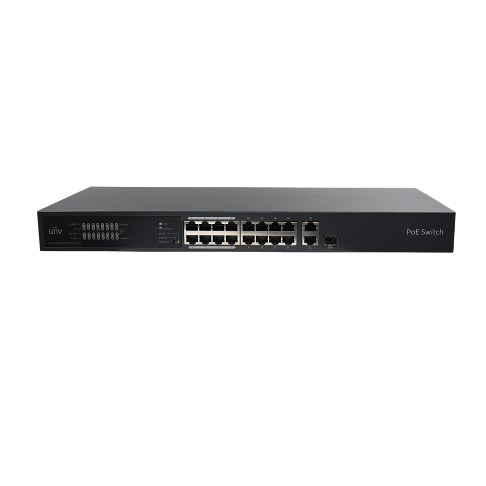 Uniview NSW2020-16T1GT1GC-POE-IN 16-Port Fast Ethernet Unmanaged PoE Switch
