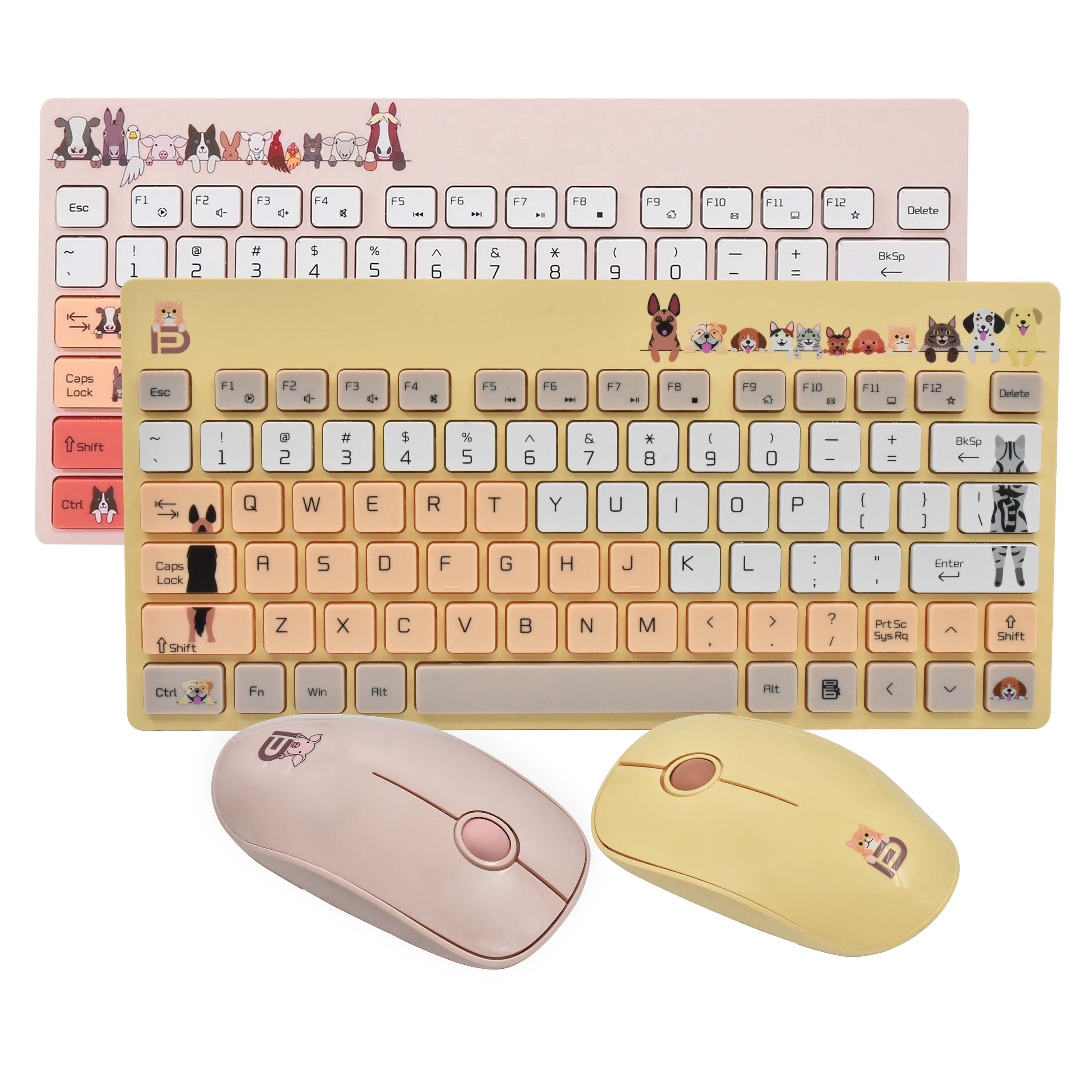 FD 1501-P Stylish Wireless Keyboard & Mouse Combo