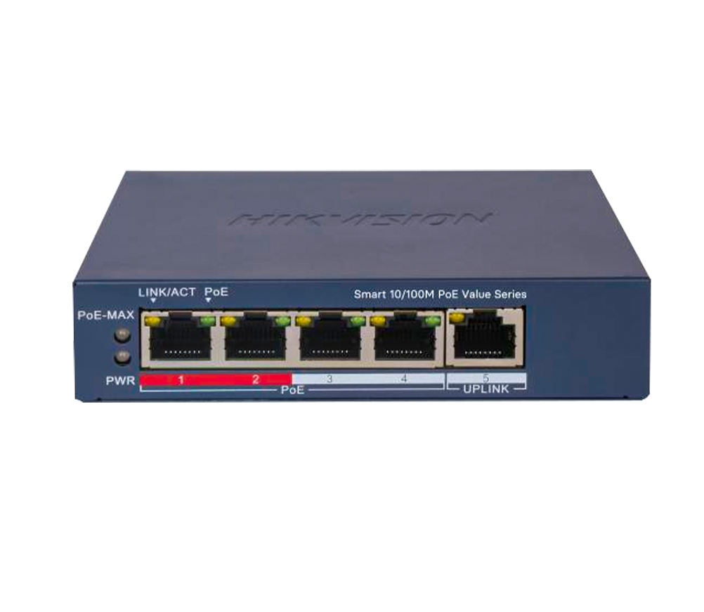 Hikvision DS-3E1105P-EI/M 4-Port Fast Ethernet Smart POE Switch