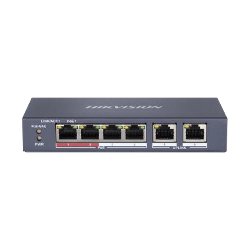 Hikvision DS-3E0106P-E/M 4-Port Fast Ethernet Unmanaged POE Switch