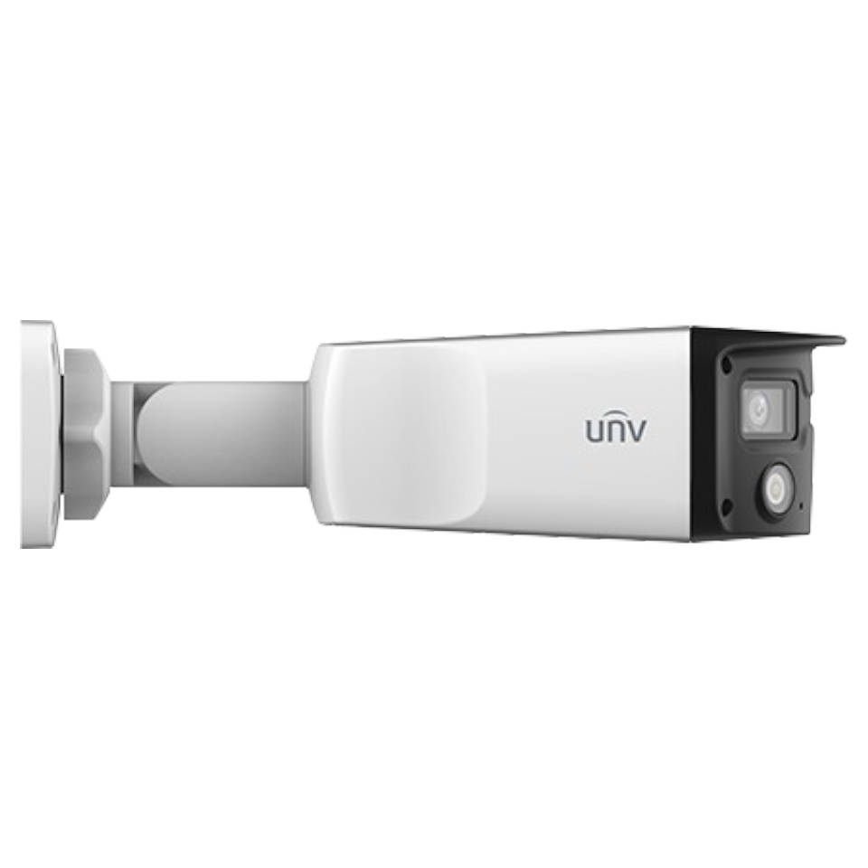 Uniview IPC2K24SE-ADF40KMC-WL-I0 4MP ColorHunter OmniView Fixed Warm Light Bullet Network Camera
