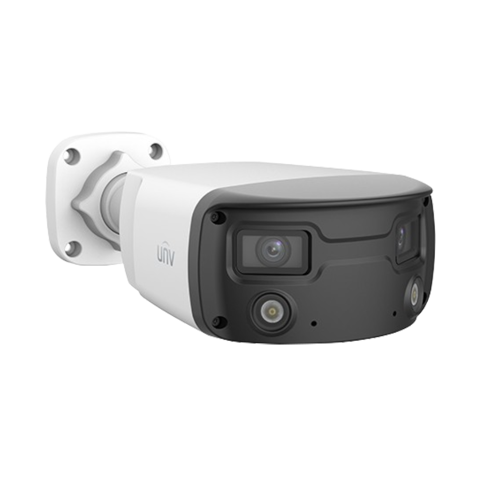 Uniview IPC2K24SE-ADF40KMC-WL-I0 4MP ColorHunter OmniView Fixed Warm Light Bullet Network Camera