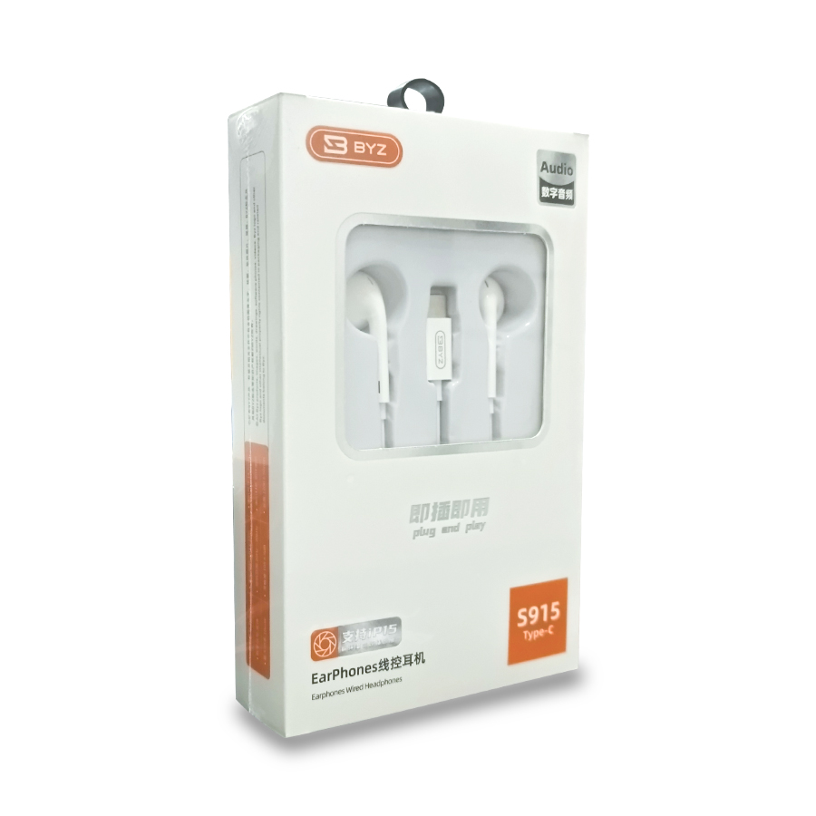 BYZ S915-W Type-C Interface Wired Stereo Earphone