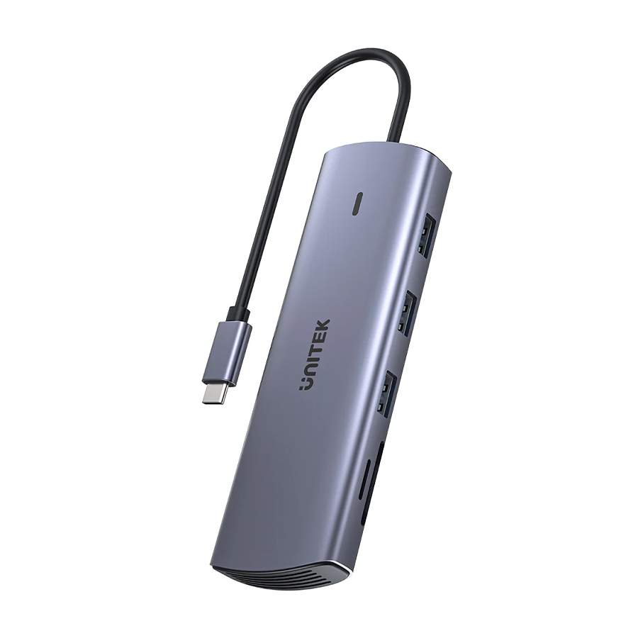 UNITEK D1113A 9-in-1 USB-C Hub with Dual Display, Dual Card Reader & 100W PD