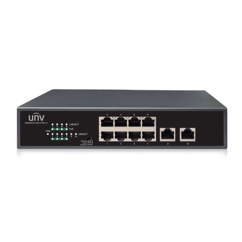 Uniview NSW2010-10GT-POE-IN 8-Port Gigabit Unmanaged PoE Switch