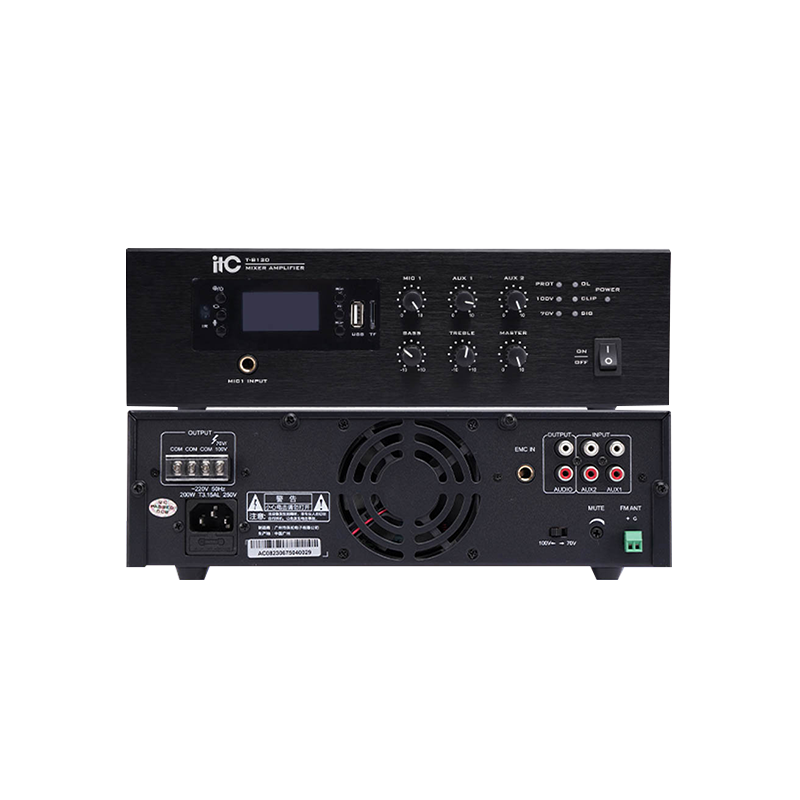 ITC T-B120 120W Mini Digital Mixer Amplifier with MP3, USB/TF & Bluetooth