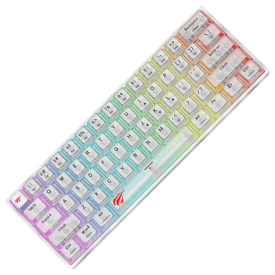 HAVIT KB877L-W&BL Transparent Wired Gaming Keyboard