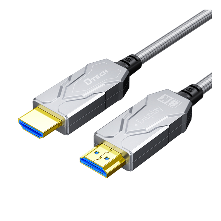 DTECH DT-HF8025K 25m HDMI2.1 48Gbps 8K@60Hz Male to Male Armor Fiber Optic HDMI Cable