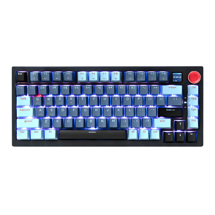 JEDEL WKL-100 Triple mode Colorful Multimedia Display Mechanical Gaming Keyboard