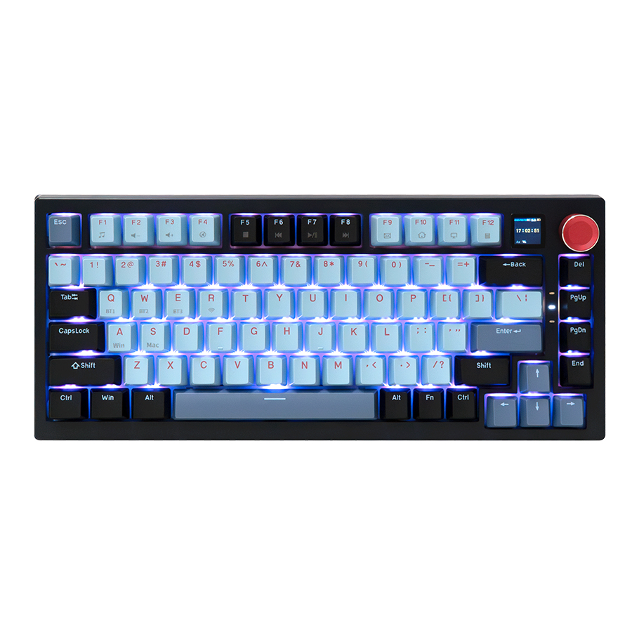 JEDEL WKL-100 Triple mode Colorful Multimedia Display Mechanical Gaming Keyboard